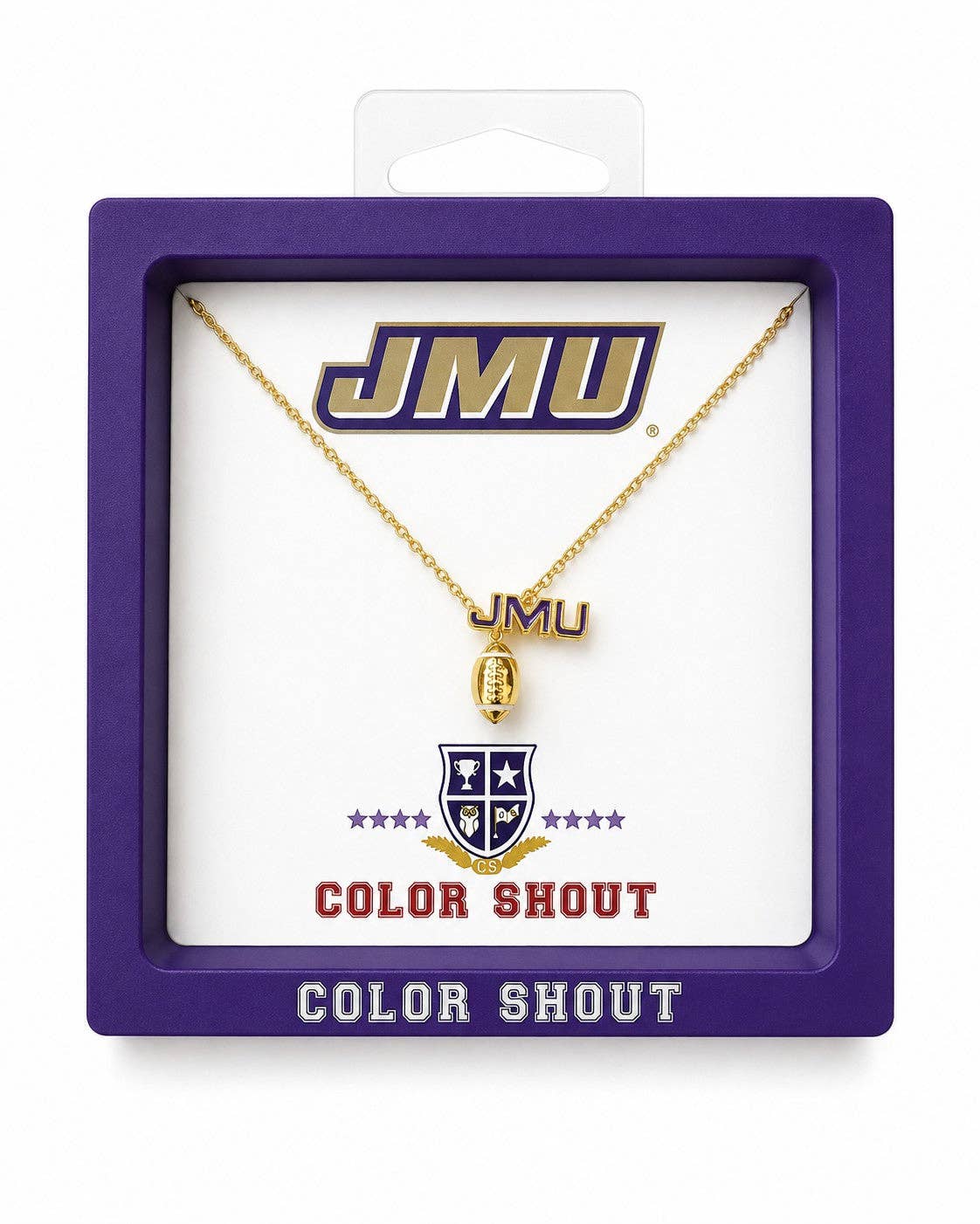 James Madison Dukes Football Charm Necklace