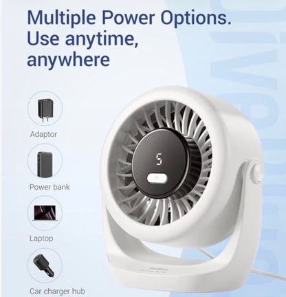 DiveBlues Turbo Breeze Desk Fan