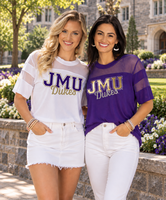 JMU AVERY MESH TOP TEE