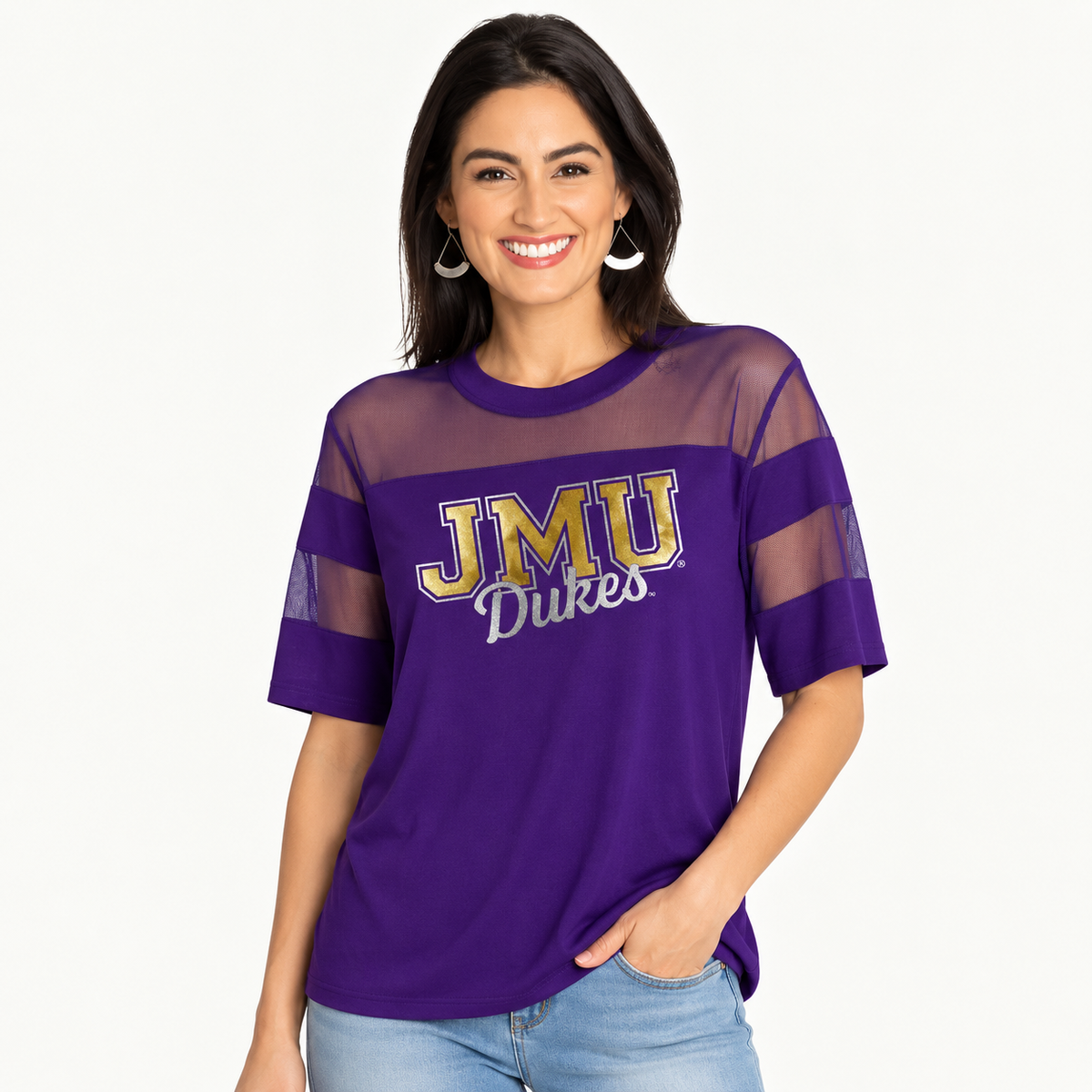 JMU AVERY MESH TOP TEE