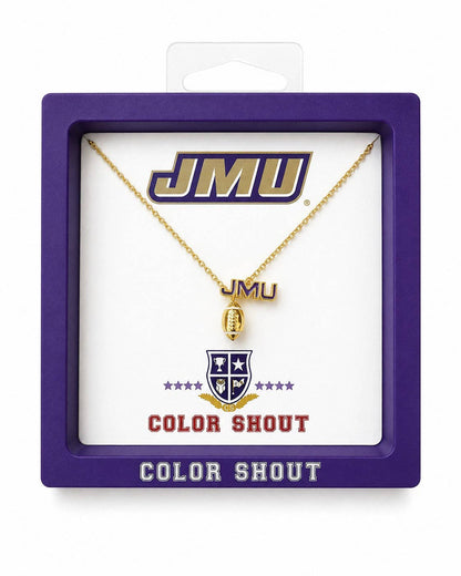 James Madison Dukes Football Charm Necklace