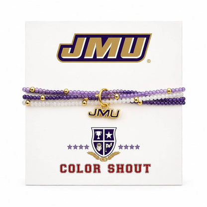 James Madison Dukes Logo Gemstone Bracelet Spirit Stack