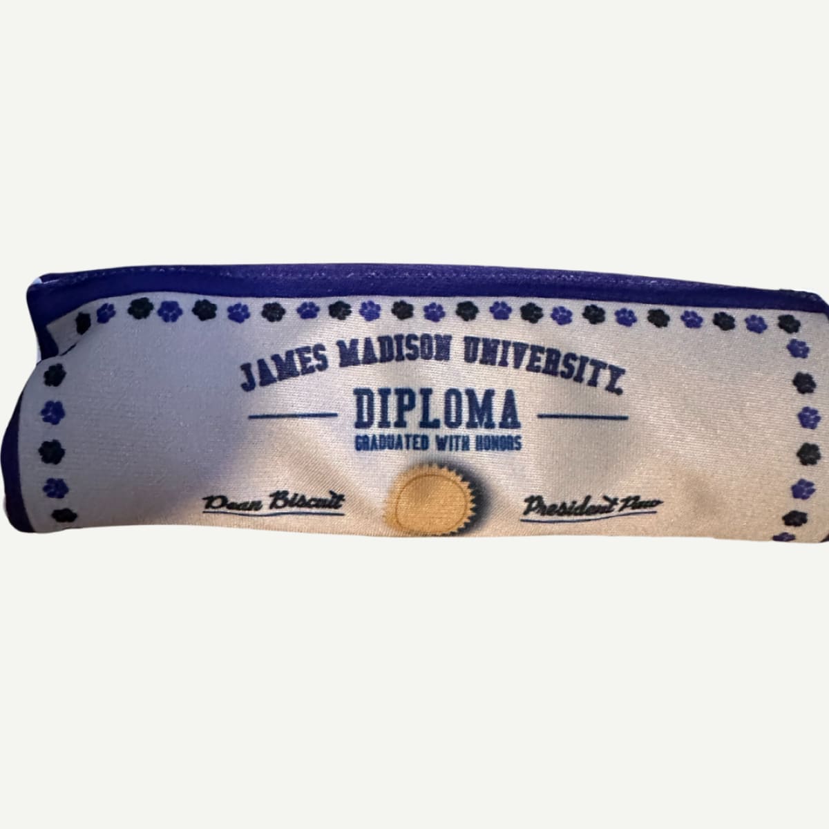 Front View: Dog Toy Diploma plush toy