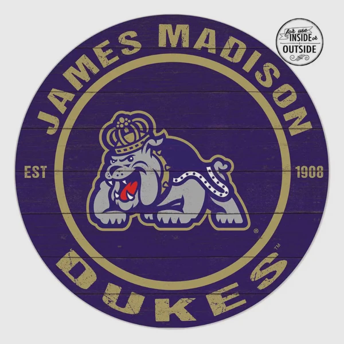 JMU Circle 20’’x 20’’ Indoor Signs - PURPLE JMU CIRCLE