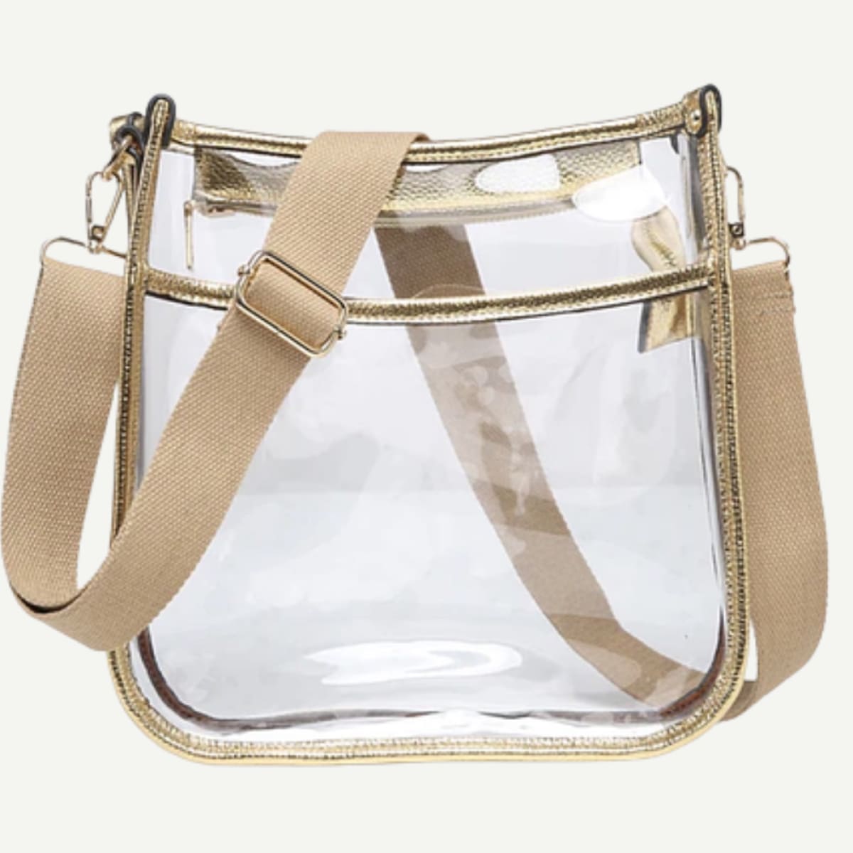 Posie Clear Vegan Crossbody Gold